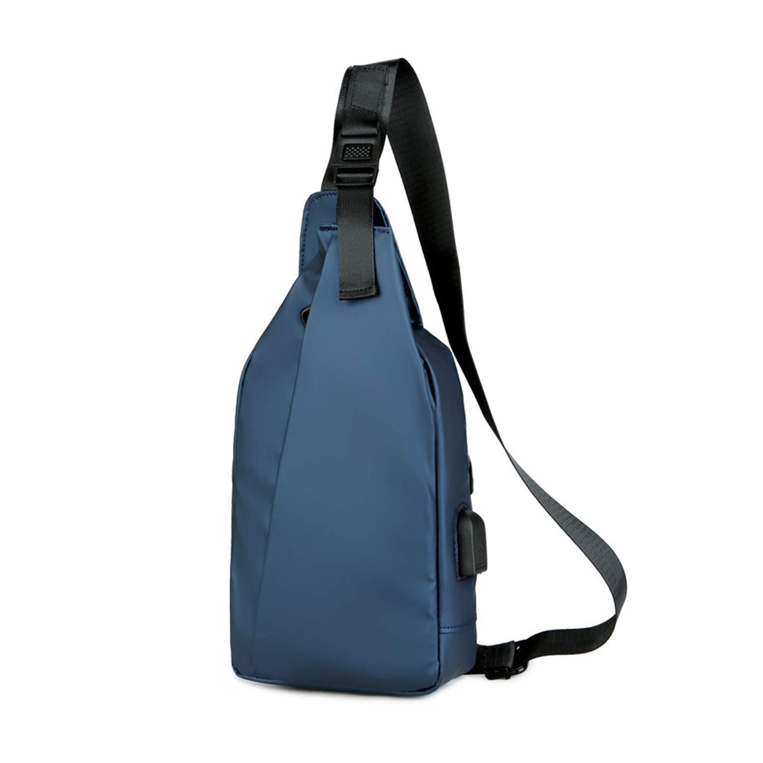 FANDARE Men's Chest Sling Bag - Waterproof Nylon Crossbody Shoulder Backpack with USB Charging Port - Perfect for Travel, Hiking, Cycling & Everyday Use