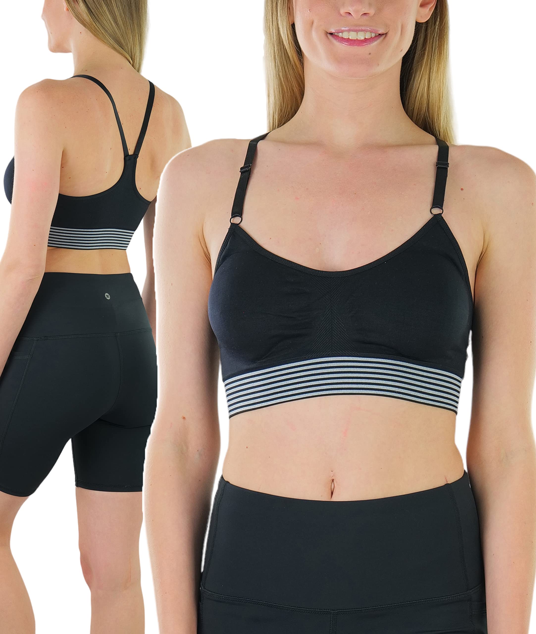 ToBeInStyle Women's Seamless Wire-Free Sports Bras & Bralettes - Supportive Comfort for Yoga, Gym & Everyday Wear