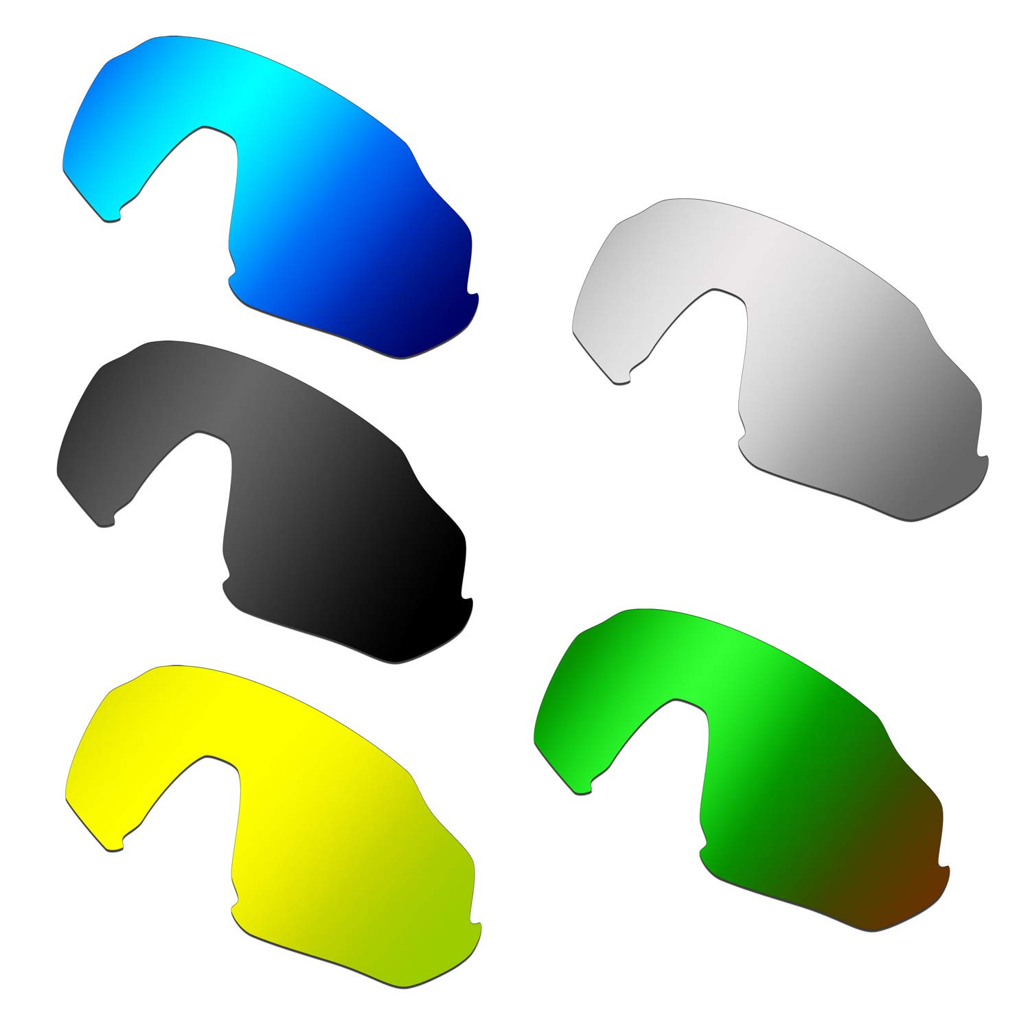 HKUCO Replacement Lenses for Oakley Flight Jacket Sunglasses - UV Protection Polarized Lenses - Perfect for Running, Cycling & Outdoor Sports