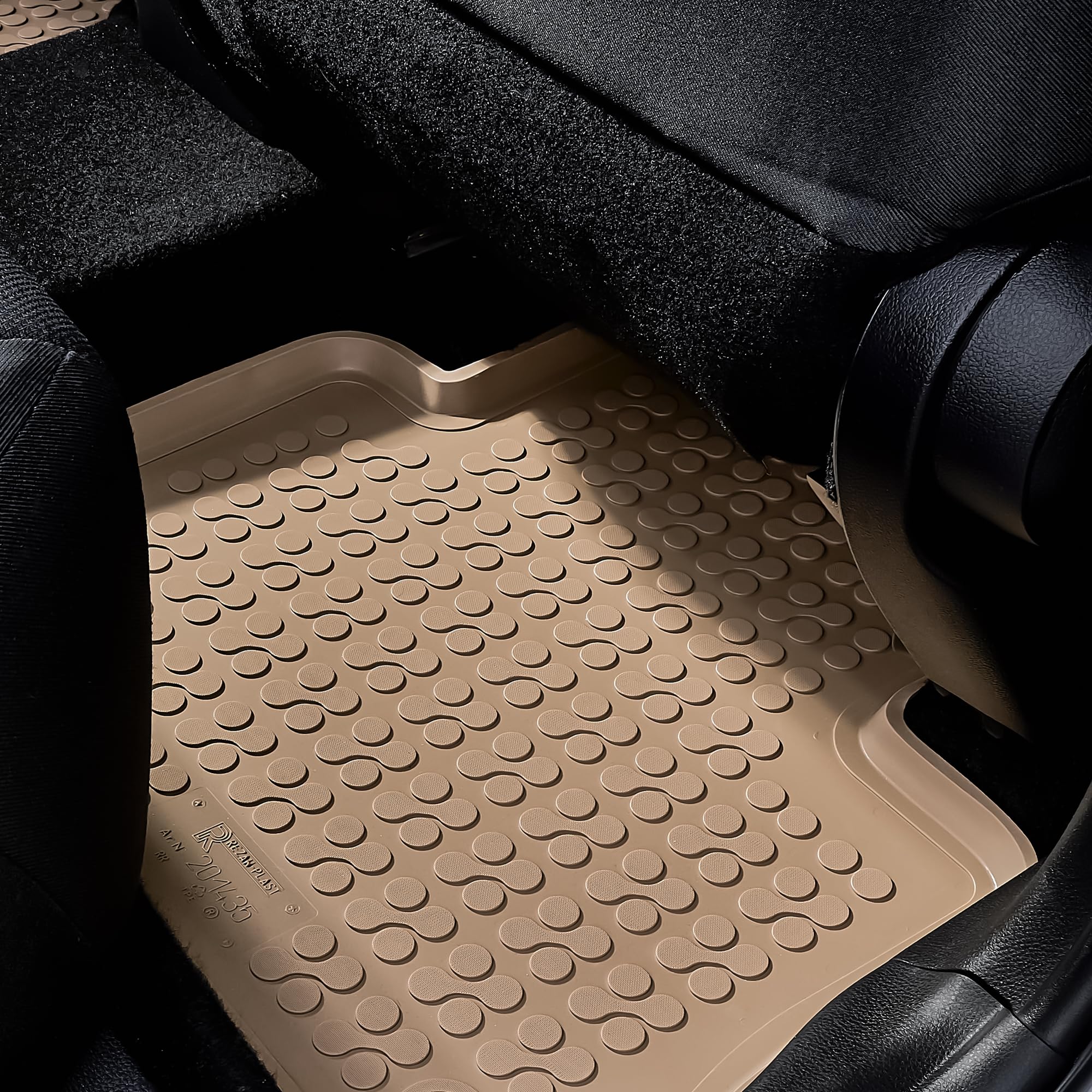 Premium All-Weather Floor Mats for 1995-2003 BMW 5 Series (E39) - Custom Fit Odorless Rubber Car Mats with Beige Trim | Perfect for Winter Snow, Rain Protection & Year-Round Interior Protection