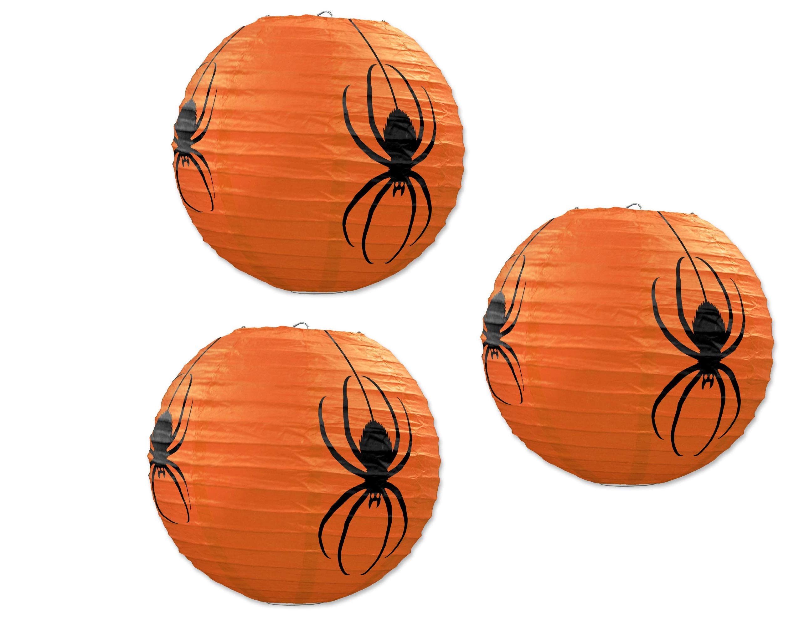Spider Paper Lanterns - Halloween Party Decorations, Chinese Festival Lights, Outdoor & Indoor Hanging Decor for Home, Garden, Wedding, and Events