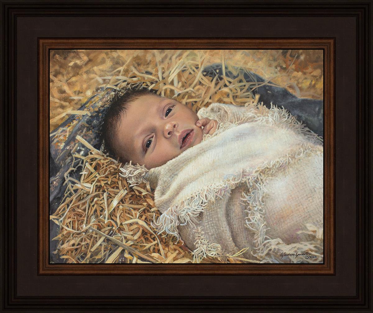Born This Day by Liz Lemon Swindle - Inspirational Christian Art Print for Home & Office Decor - Perfect for Christmas Gifts & Holiday Wall Art
