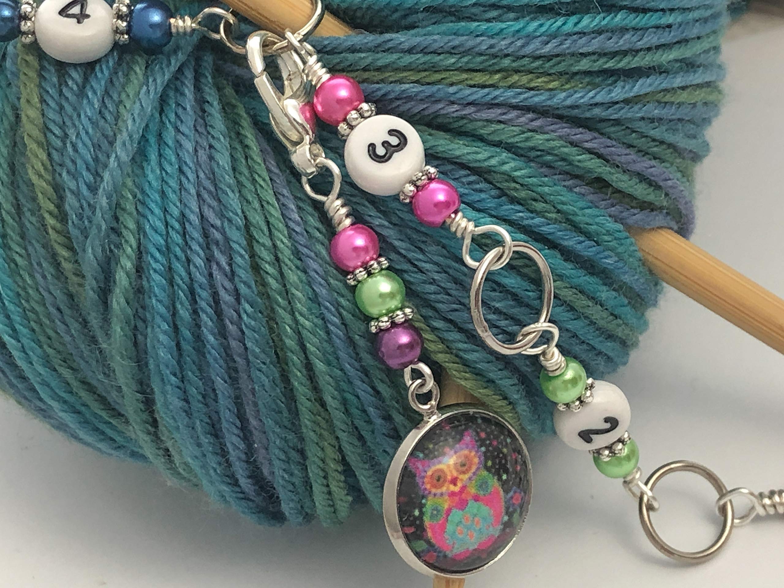 Owl Charm Knitting Row Counter - Stitch and Chain Row Counter for Knitting & Crochet | Perfect for Handmade Scarves, Hats, and Sweaters
