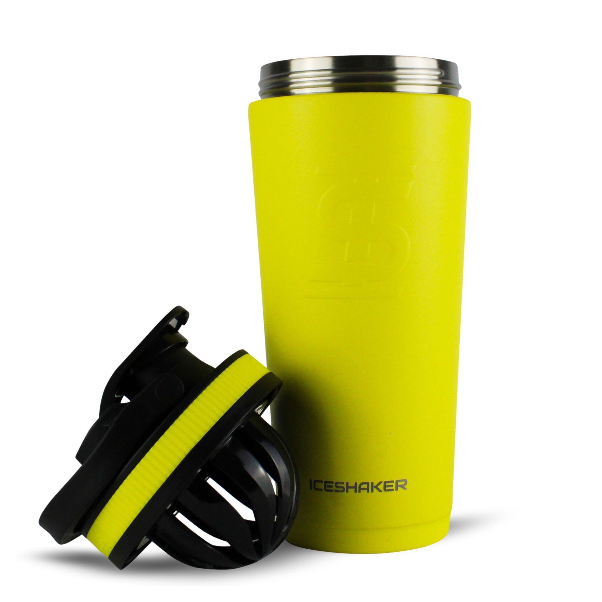 26oz Ice Shaker Matte Series Protein Shaker Bottle - Yellow | Leakproof Gym Water Bottle for Workouts, Protein Mixing & Sports Hydration