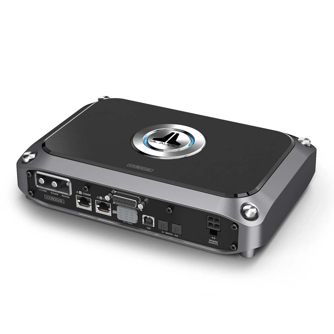 JL Audio JL VX600/2i VXi Series Class D 2-Channel Car Amplifier with Integrated DSP - 600W RMS Power for High-Performance Car Audio Systems - Perfect for Upgrading Your Vehicle Sound System