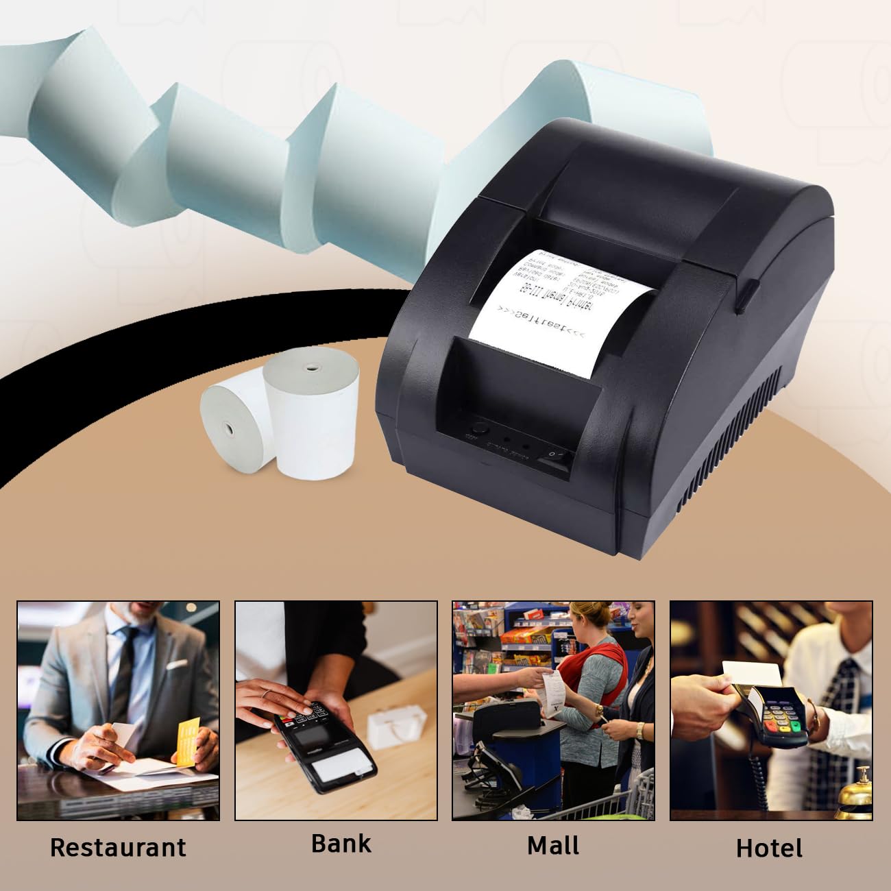 3 1/8 x 190 Thermal Receipt Paper Rolls - Compatible with Clover, Square, Toast POS Systems & TM-T88/TSP Printers (30 Rolls) - Ideal for Retail Stores, Restaurants & Small Businesses