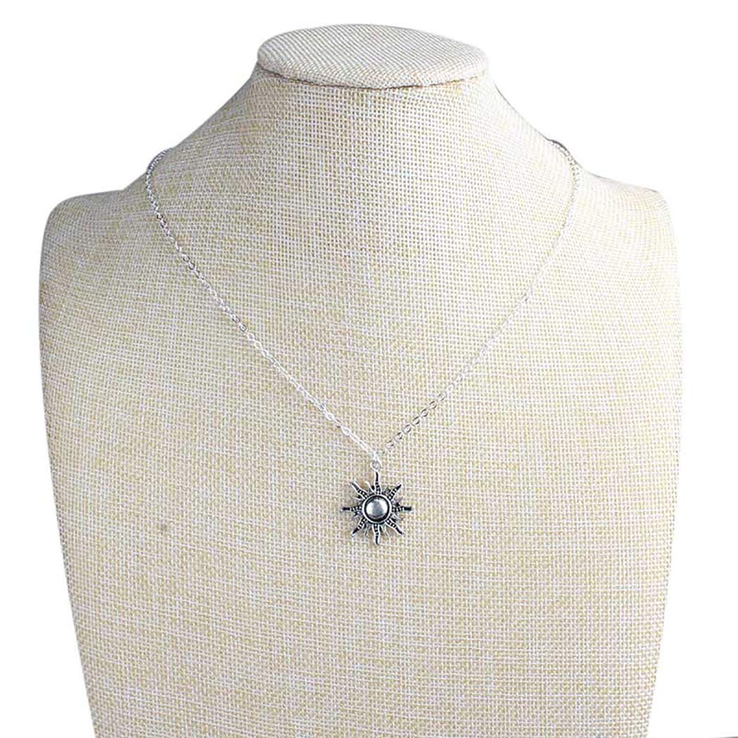 2 Pcs Sun and Moon Necklace Set - Best Friend Necklaces for Women, Celestial Crescent Moon & Sun Charm Jewelry, Valentine's Day Gift for Her, BFF Matching Necklaces for Couples, Sisters & Best Friends | Perfect for Anniversaries, Birthdays & Friendship Day Gifts