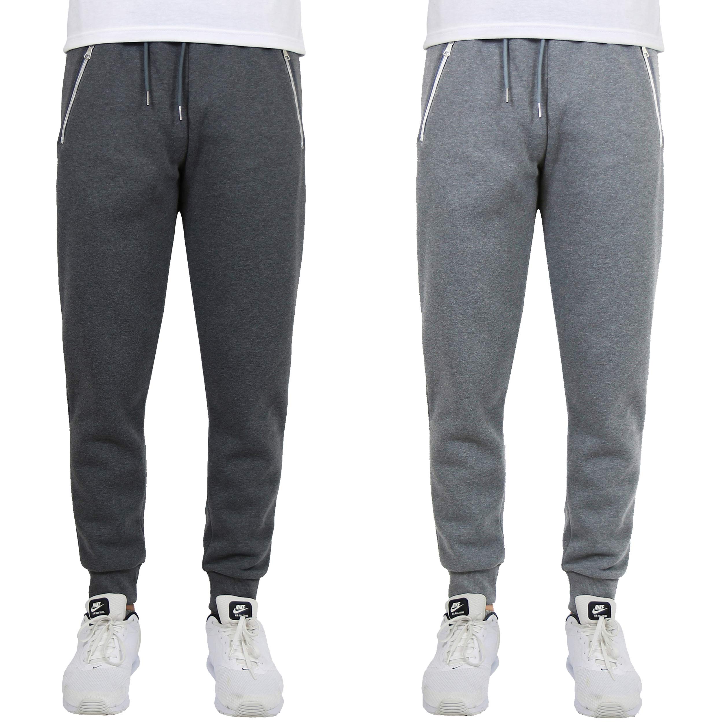 Harvic Men's Fleece Jogger Sweatpants 2-Pack - Soft Comfortable Lounge Pants for Casual Wear, Gym & Home Relaxation - Galaxy Collection