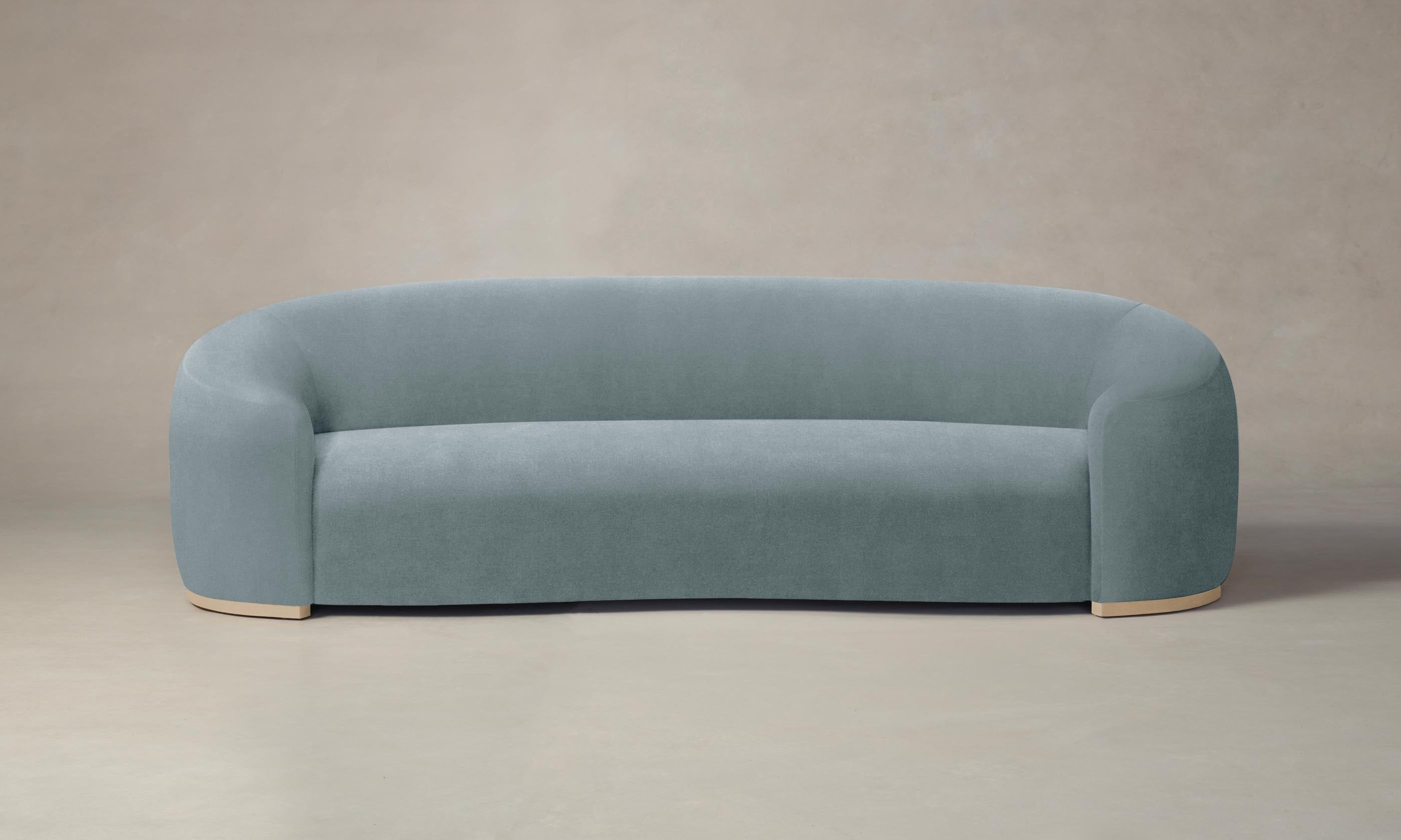 Luxury Chelsea Sofa - Performance Velvet Sky Blue Upholstery | Modern Living Room Furniture for Small Spaces & Apartments | Perfect for Relaxing & Entertaining Guests