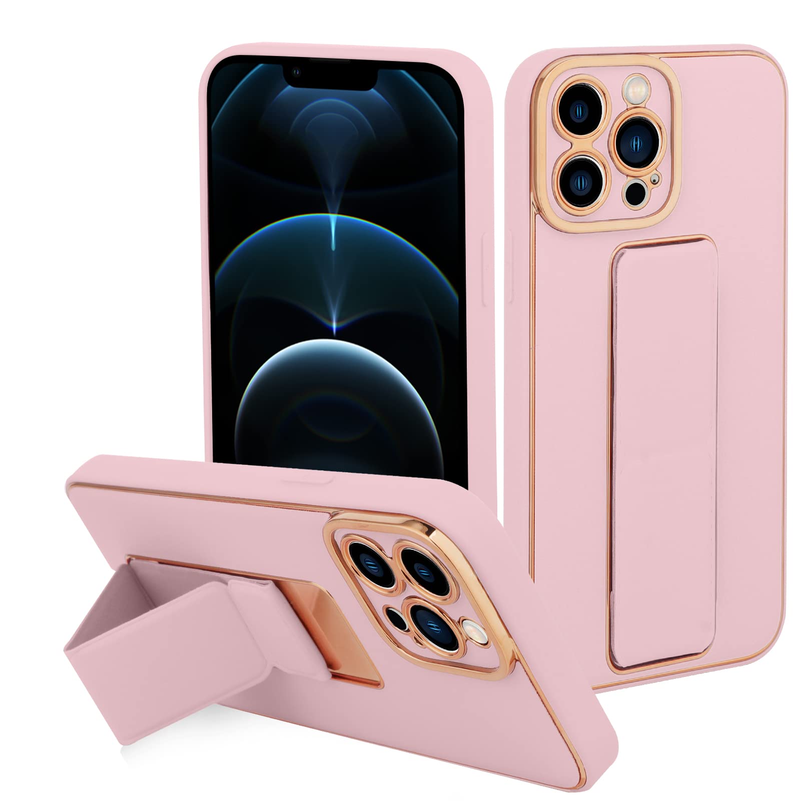 Magnetic iPhone 12 Pro Max Case - Cute Shiny Tortoiseshell Pattern, Magsafe Compatible, Soft TPU & Hard PC Protective Leopard Phone Cover with Screen Protector for Women & Girls (Pink) - Perfect for Everyday Use, Work, and Travel Protection