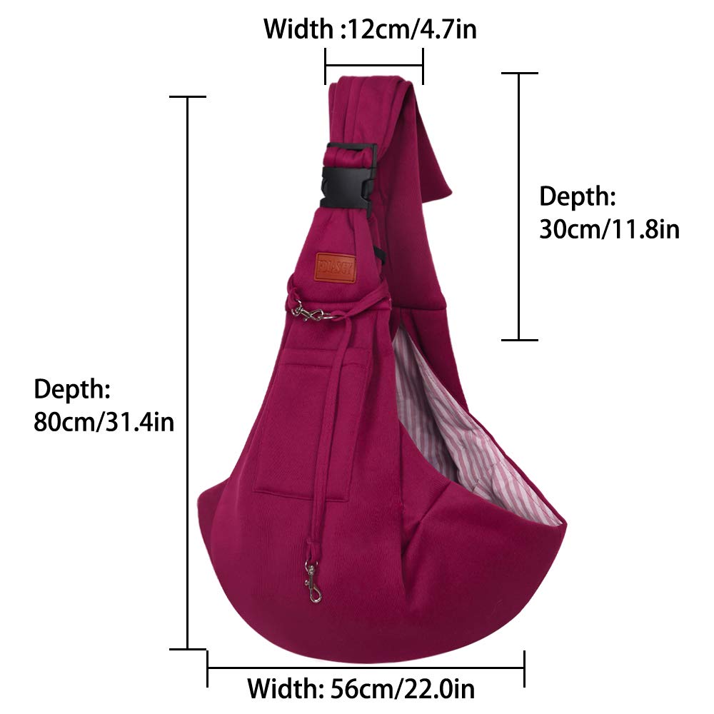 Adjustable Hands-Free Small Dog & Cat Carrier Sling - Reversible Pet Travel Backpack for Outdoor Adventures, Hiking, and Daily Errands