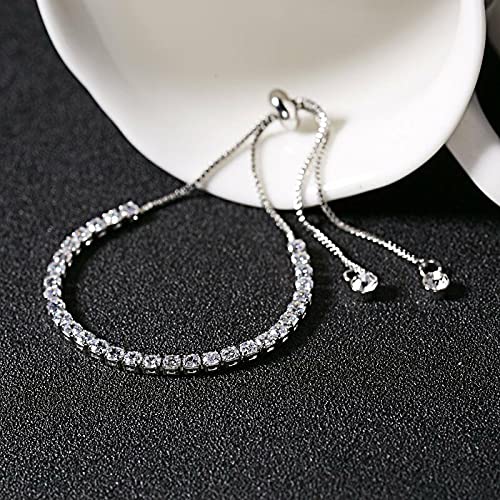 Elegant Gold Adjustable CZ Bracelet for Women - Perfect Wedding & Bridal Jewelry Gift - Ideal for Bridesmaids, Anniversaries & Special Occasions