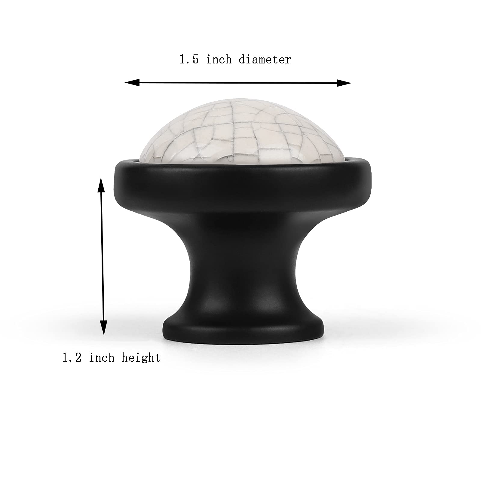 Antique Black Cabinet Knobs 1.5