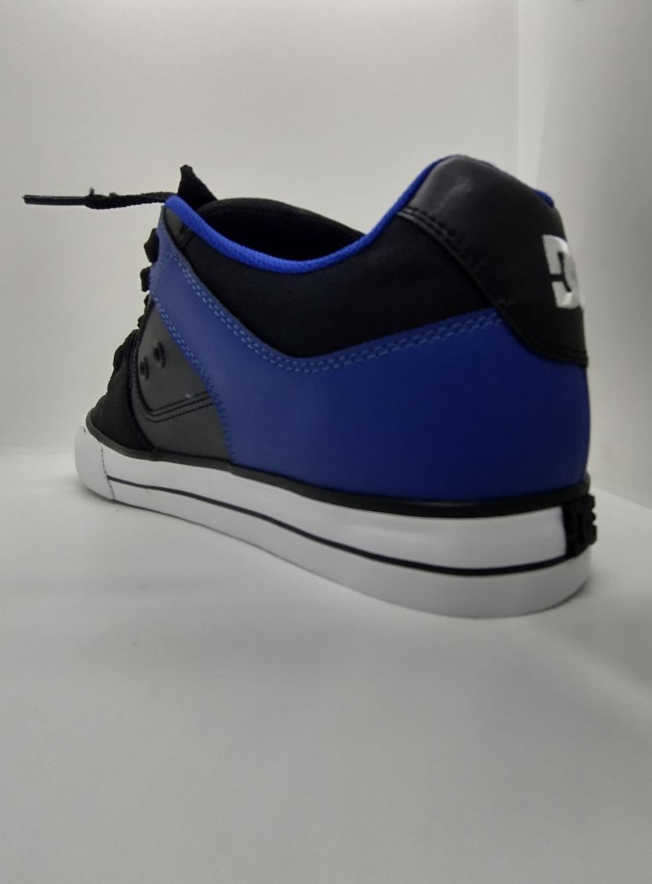 DC Pure BR4 Skate Shoes for Men - Black & Blue High-Performance Sneakers for Skateboarding, Streetwear & Casual Wear
