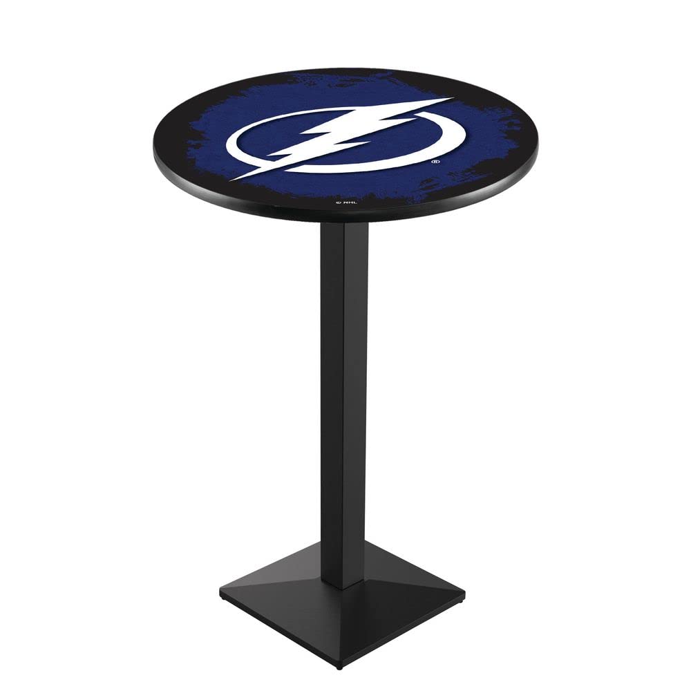 Official NHL Tampa Bay Lightning Licensed Holland Bar Stool L217 - Durable Pub Table for Sports Bars, Game Rooms & Home Decor