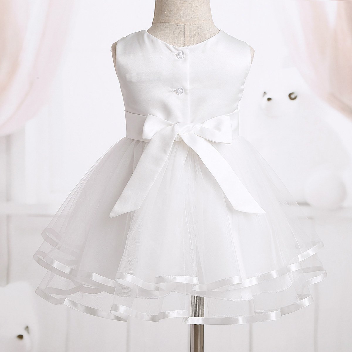 CHICTRY Infant Baby Girls Embroidered Christening Gowns - Elegant Wedding & Party Dresses with Bloomers - Perfect for Baptism, First Communion & Special Occasions