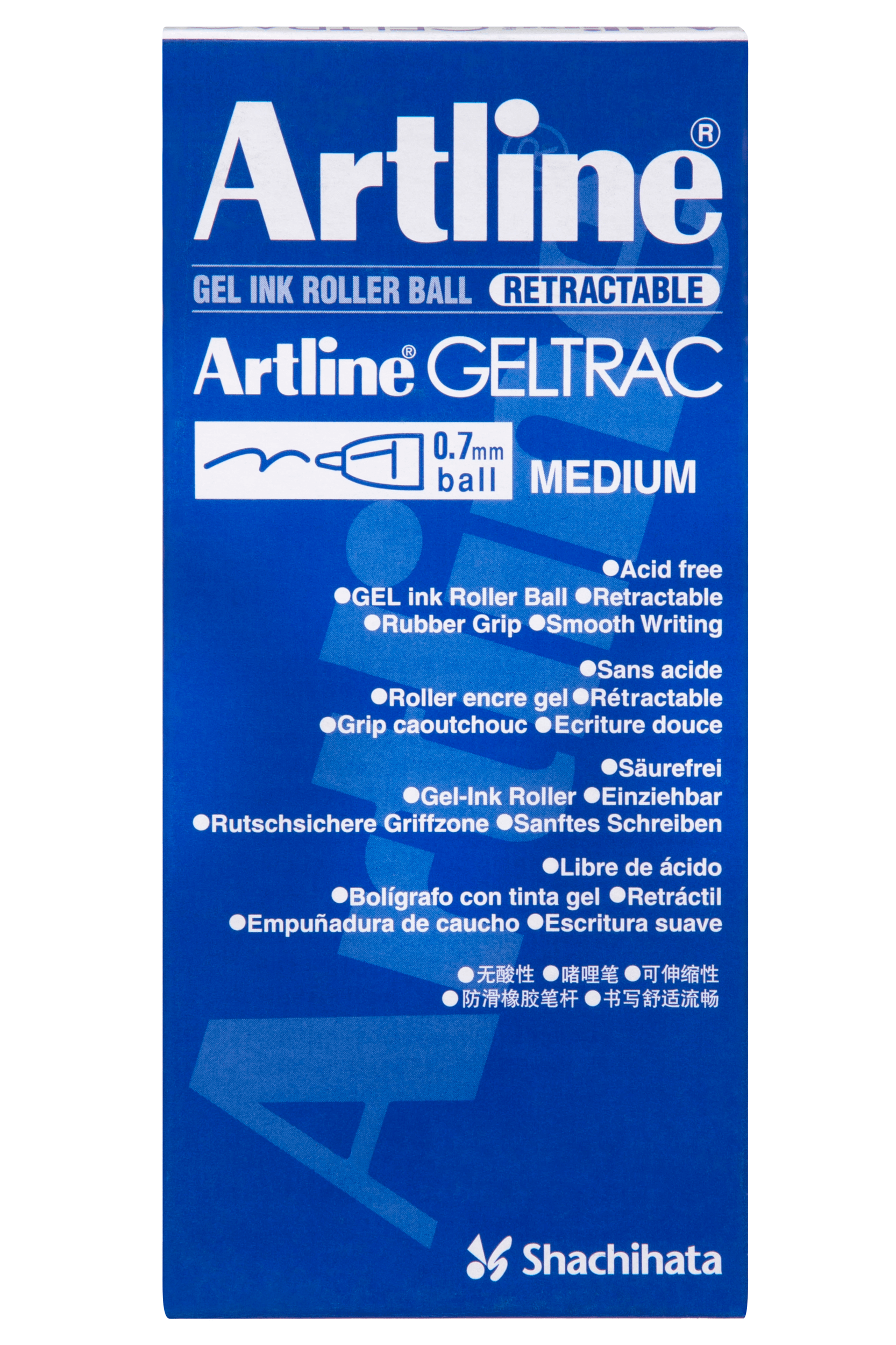 Artline 5570 Geltrac Retractable Gel Pen - 0.7mm Medium Black Ink - 12-Pack for Office, School & Note Taking - Smooth Writing Gel Pens for Professionals & Students