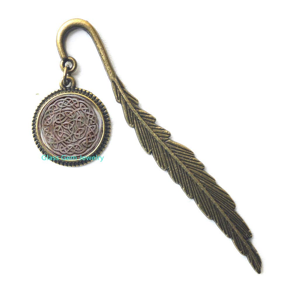 Celtic Knot Bookmark - Viking Rune Bookmarker with Irish Jewelry Design | Handmade Occult Bookmark for Men | Perfect Gift for Readers & Book Lovers