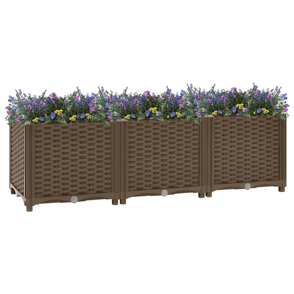 47.2x15.7x15 Inch Raised Garden Bed for Vegetables Flowers Herbs - Durable Polypropylene Outdoor Planter Box - Perfect for Backyard Patio Deck Lawn Gardening & Home Decoration