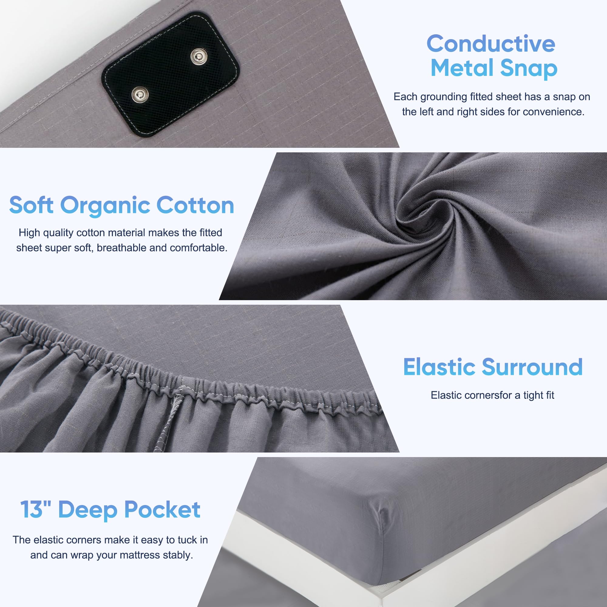 Organic Cotton Grounding Sheets King Size (77
