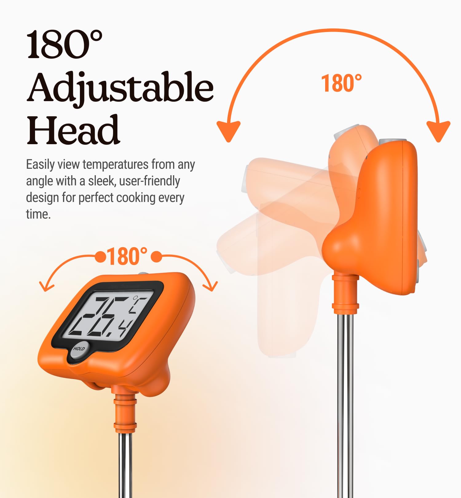 Digital Candy Thermometer with Pot Clip - Instant Read Kitchen Thermometer for Cooking, Baking & Candy Making - 10