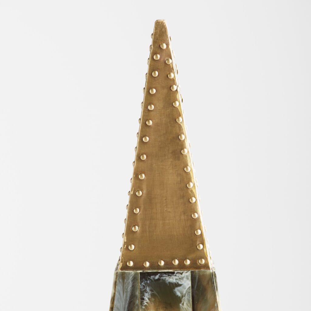 Cyan Design 11533 Cairo Spire Antique Brass Large Decorative Obelisk - Perfect for Home Decor, Shelf Styling, and Office Accents