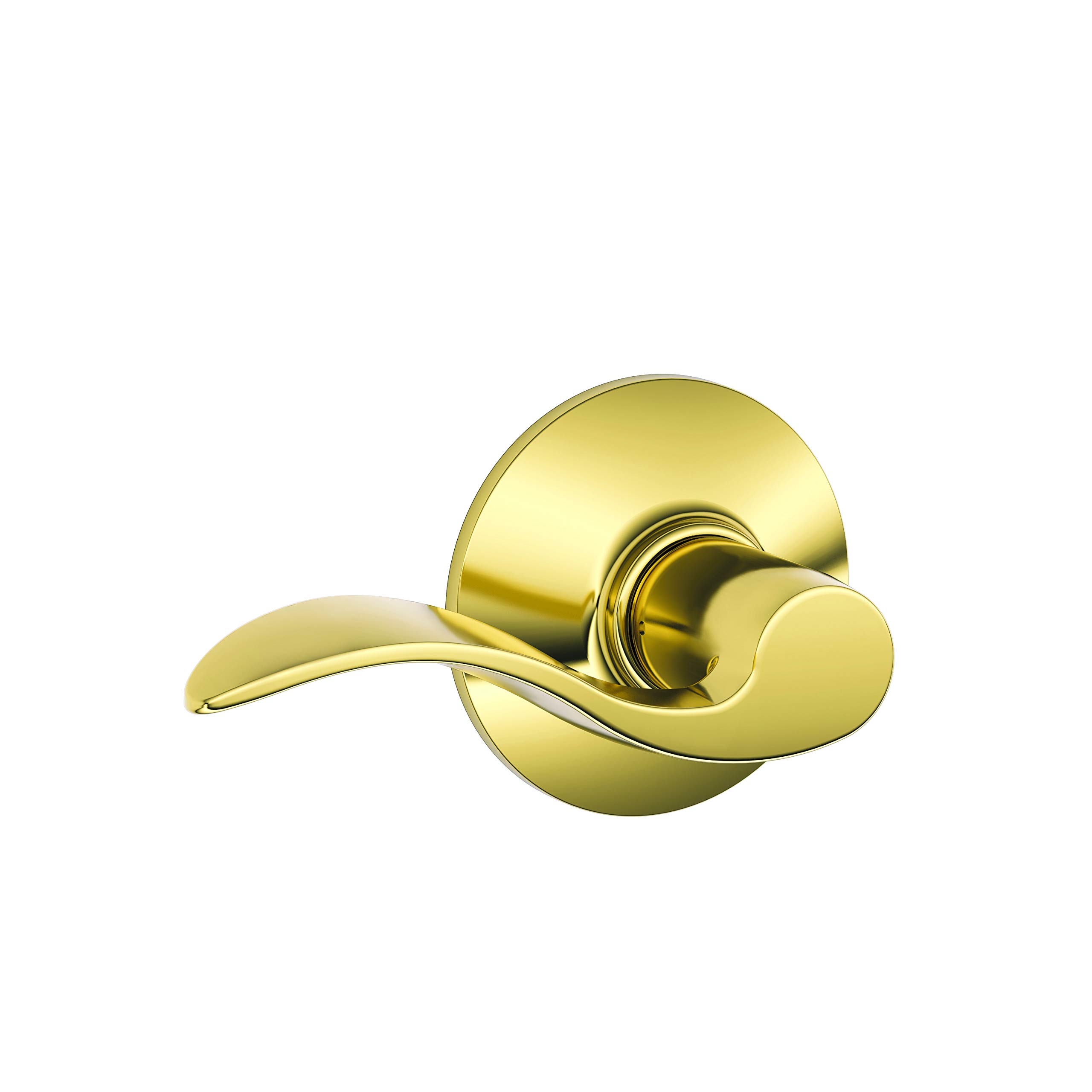 Bright Brass Accent Hall and Closet Lever - F10 ACC 505 | Vintage-Inspired Door Handle for Bedroom, Bathroom & Interior Doors