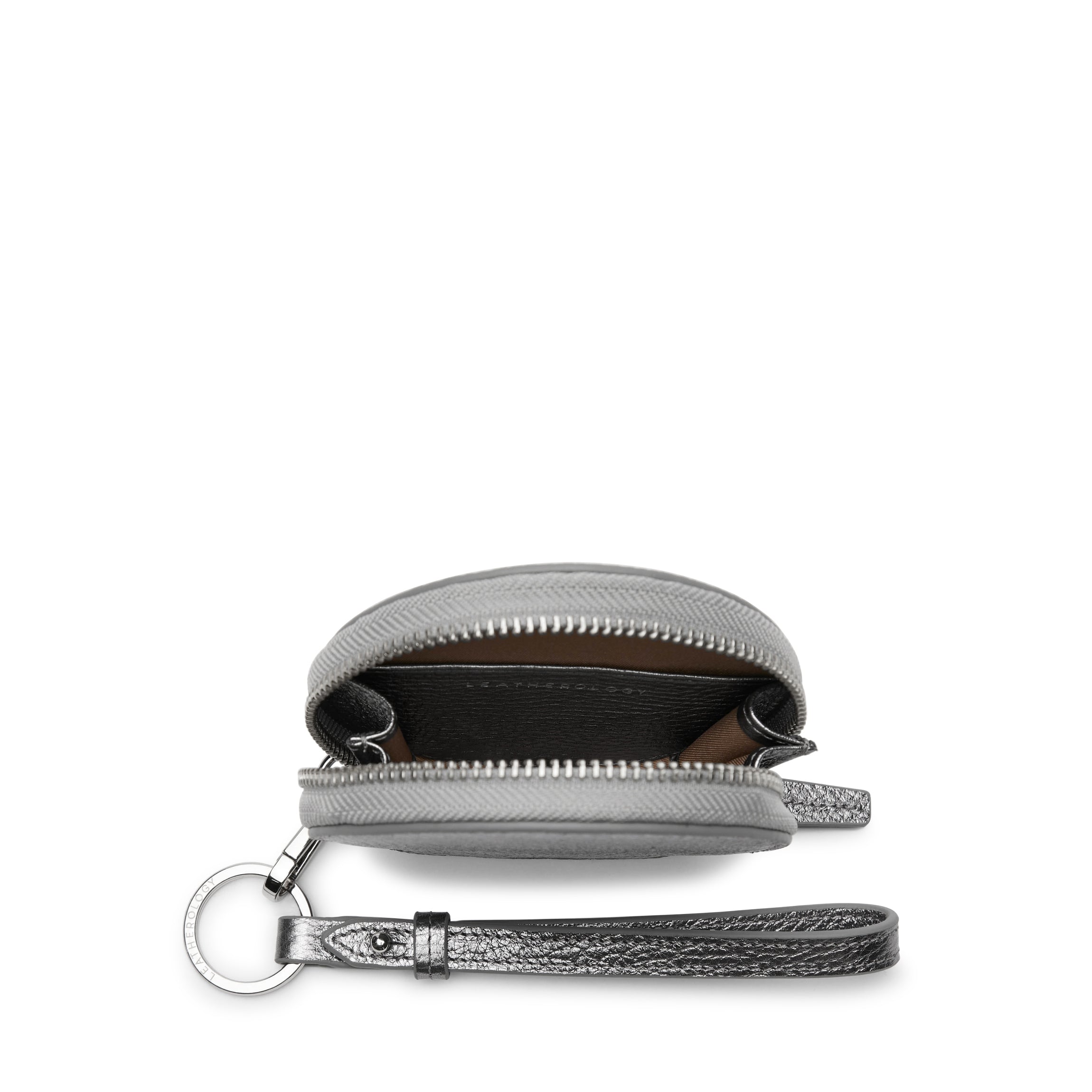 Portable Wristlet Round Pouch Frost - Stylish Crossbody Bag for Women, Small Leather Wallet with Wrist Strap - Perfect for Parties, Shopping & Everyday Use