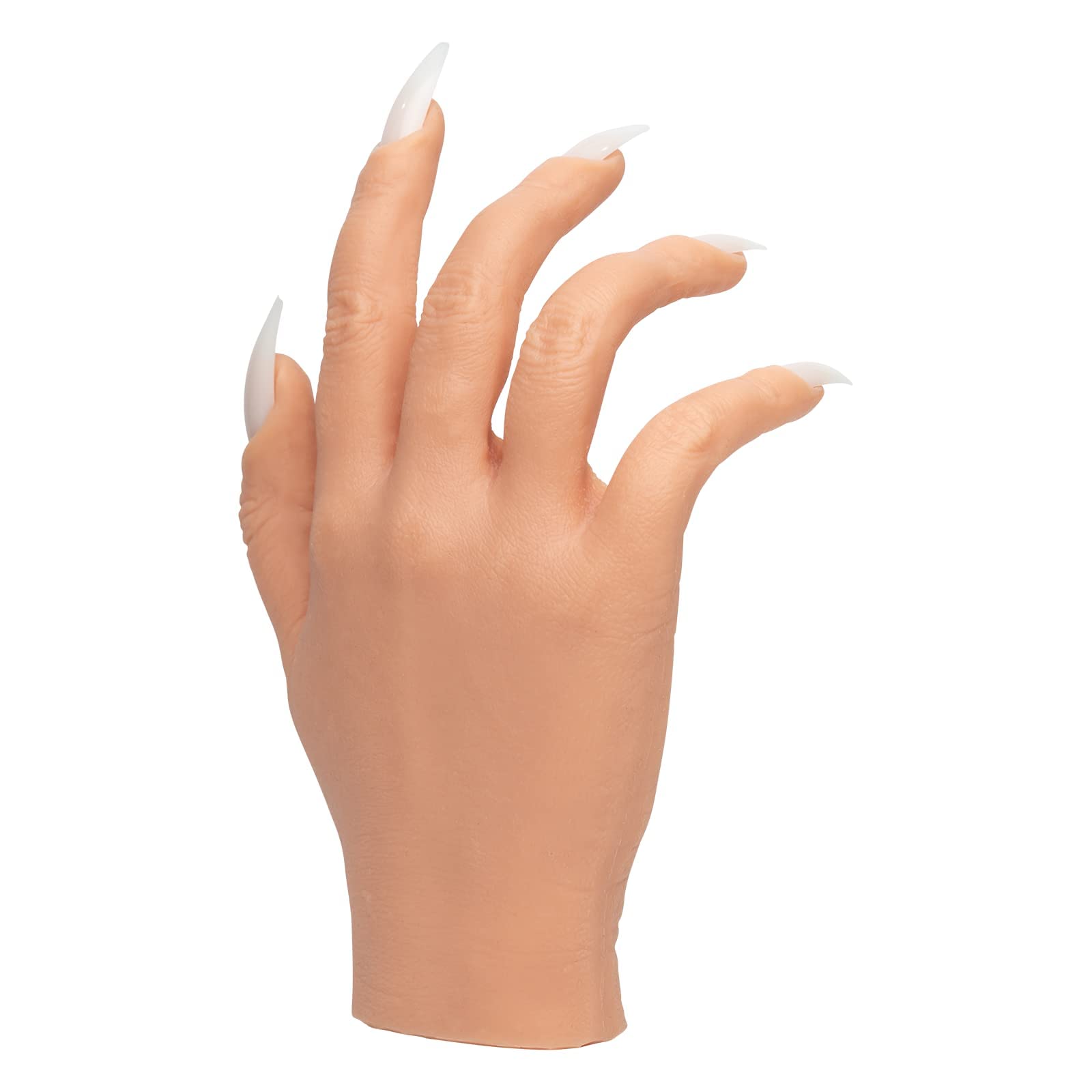 Realistic Silicone Practice Hand for Acrylic Nails – Professional Nail Tech Training Tool with Flexible Mannequin Hand & Insertable Nails | Perfect for Nail Art Practice, Salon Training & DIY Nail Design at Home