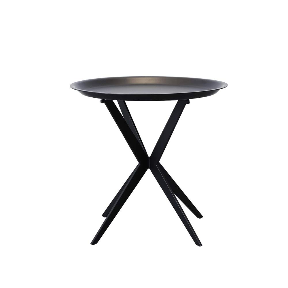 Nordic Wrought Iron Round Side Table - Multi-Functional Coffee Table for Bedroom, Balcony, Garden & Plant Stand | Perfect for Small Spaces, Indoor & Outdoor Decor