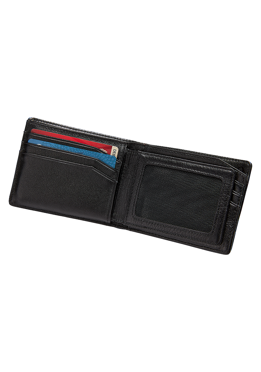 Premium Genuine Leather Wallet for Men - Slim RFID Blocking Bifold Wallet in Black - Perfect for Everyday Use, Travel & Business