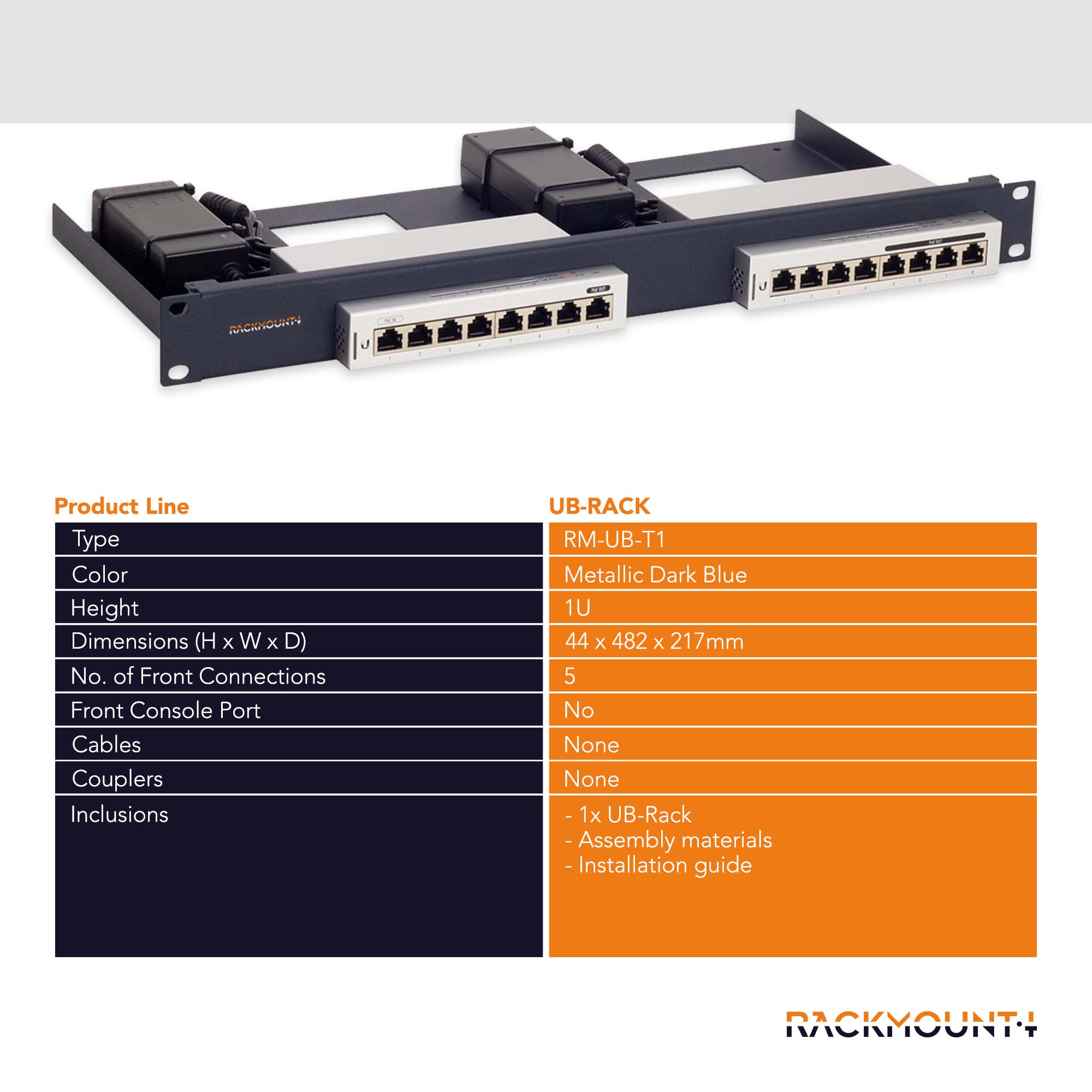 RM-UB-T1 Rack Mounting Kit for Ubiquiti UniFi Switch 8 & 8-60W - Secure Server Rack Installation for Network Switches | Perfect for Data Centers & Home Office Networks