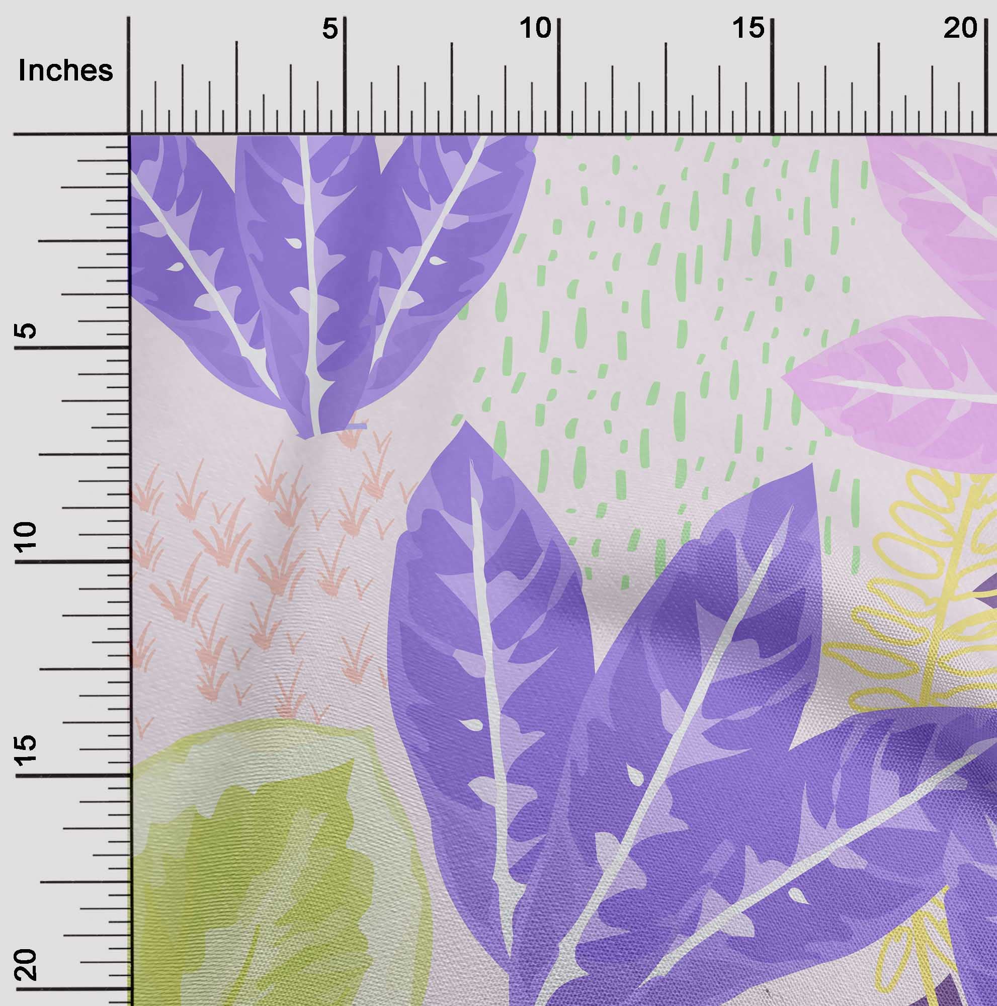 oneOone Polyester Spandex Tropical Leaves Print Fabric - Light Pink Dress Material 56 Inch Wide by The Yard | Perfect for Summer Dresses, Skirts & DIY Fashion Projects