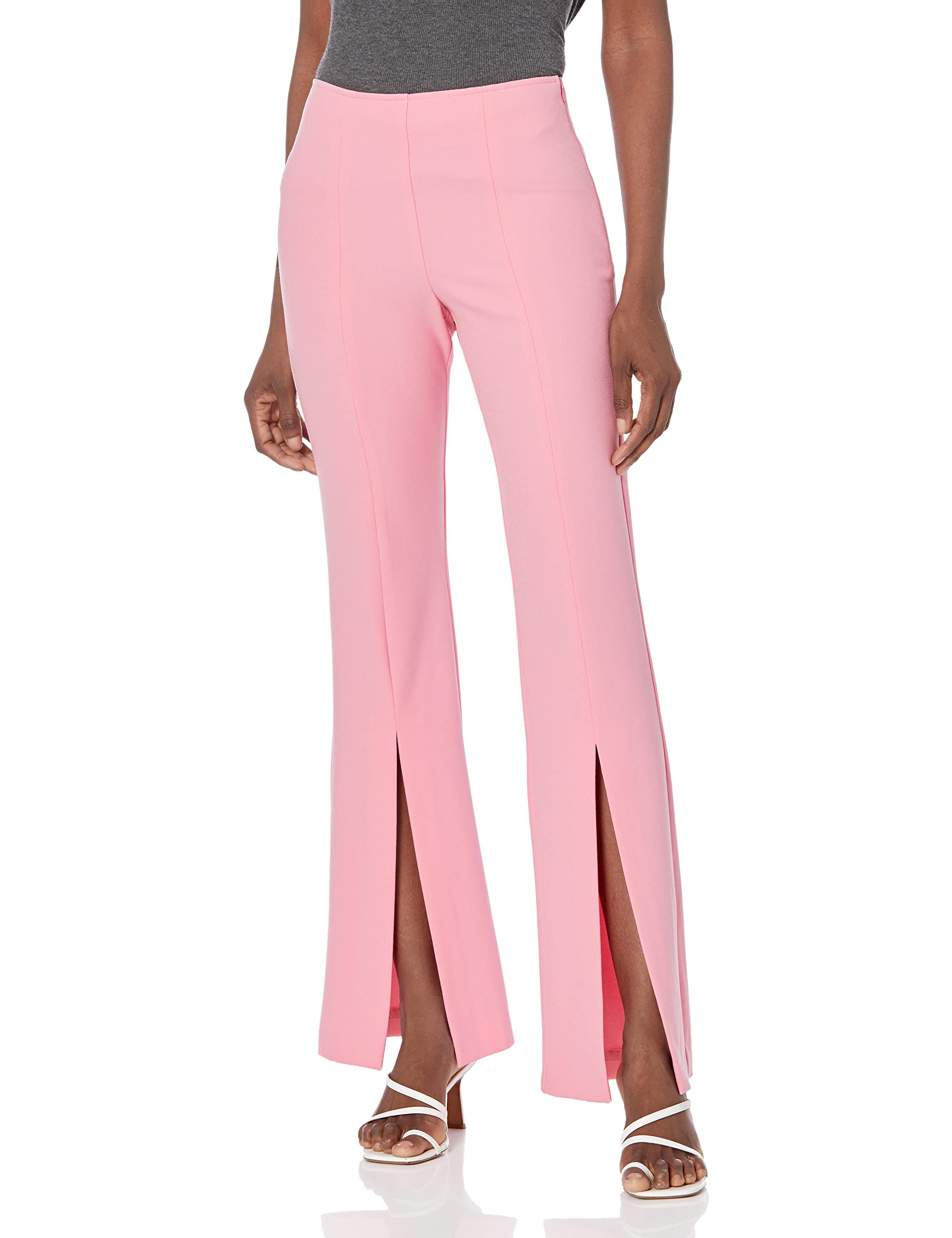 Trina Turk Women's Slit Front Pants - High Waist Wide Leg Trousers for Work & Evening Outfits | Office & Party Wear | Comfortable Stretch Fabric