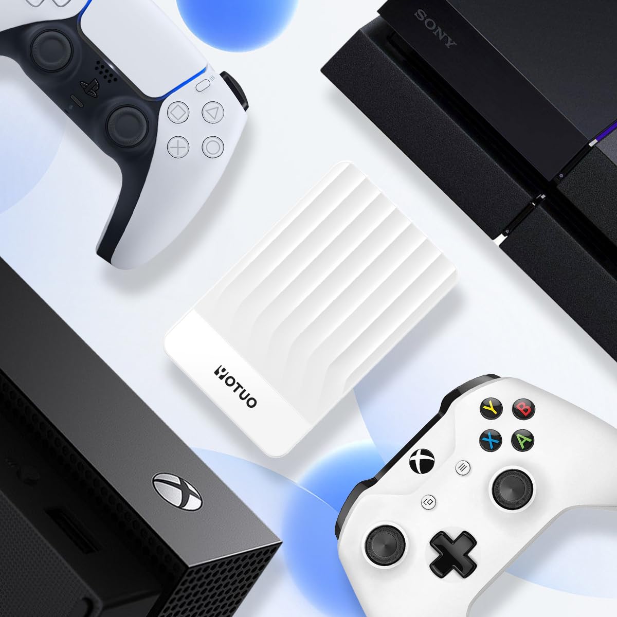 500GB Portable External Hard Drive USB 3.0 - High-Speed HDD Storage for PC, Mac, Laptop, PS4, PS5, Xbox One & Series X/S - Plug & Play Expansion for Gaming, Office & Backup (White)