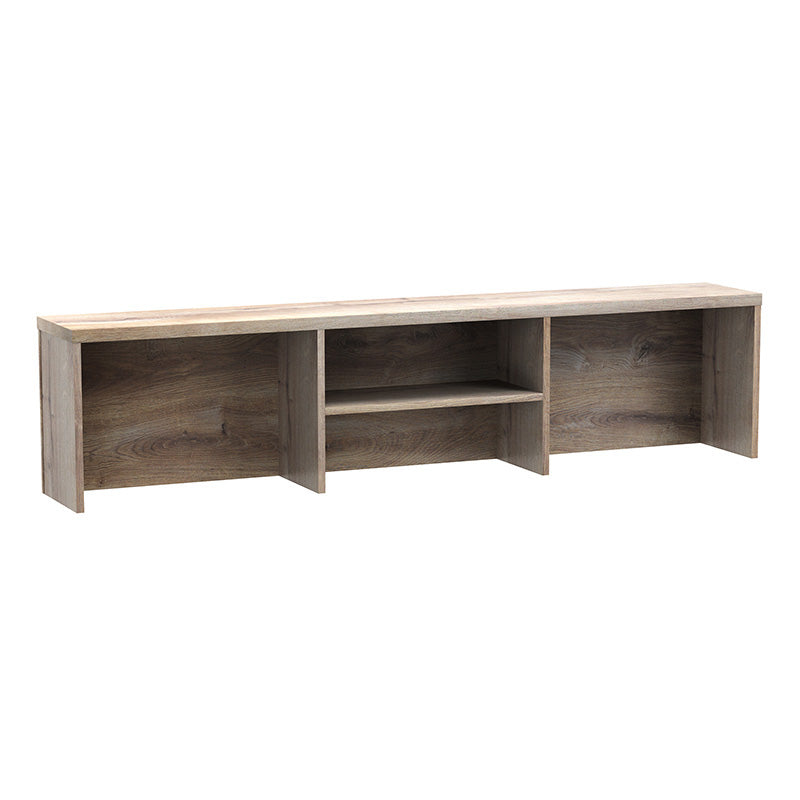 AFTAN 180cm Reception Desk Right Panel in Warm Oak & Black - Modern Office Furniture for Professional Workspaces & Lobby Areas