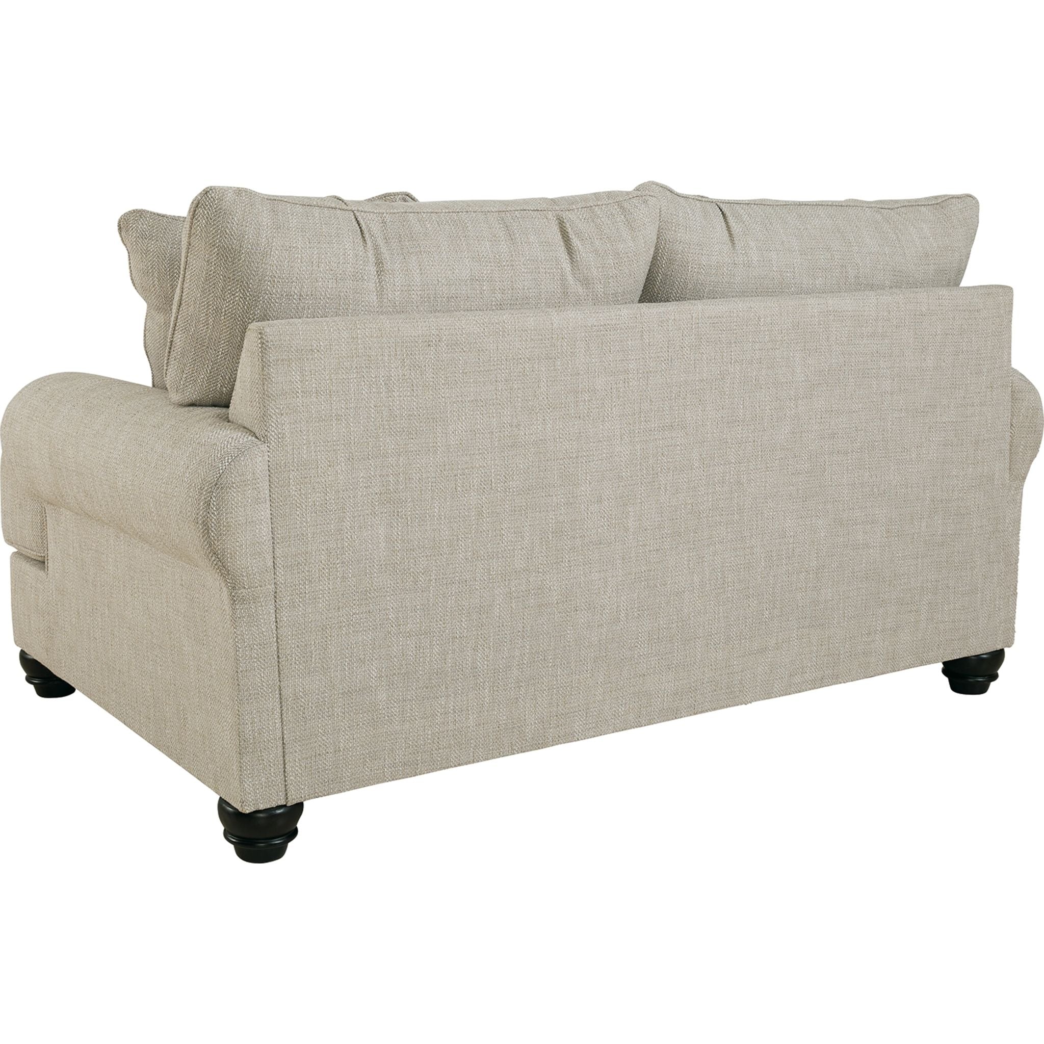 Asanti Loveseat in Fog - Modern Two-Seater Sofa for Living Room, Lounge & Small Spaces - Comfortable Fabric Loveseat with Soft Cushions