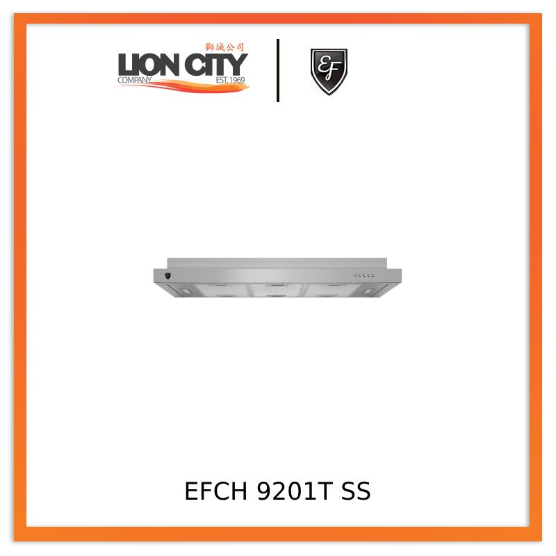 EF 90cm EFCH 9201T SS Stainless Steel Range Hood - Powerful Kitchen Ventilation for Smoke & Odor Removal - Perfect for Home Cooking & Grilling