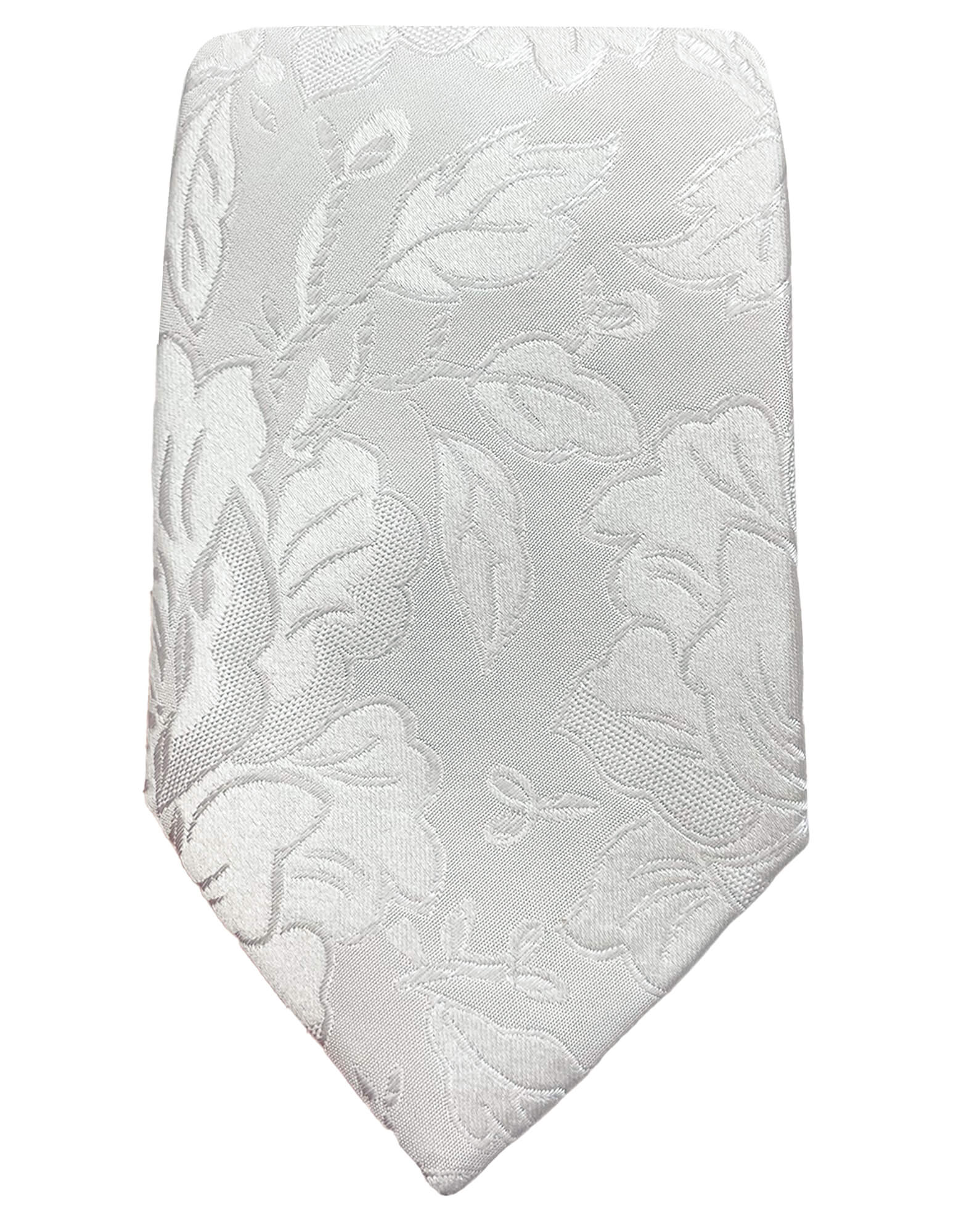Elegant White Floral Tie - DÉCLIC Fable Collection | Perfect for Weddings, Parties & Formal Events