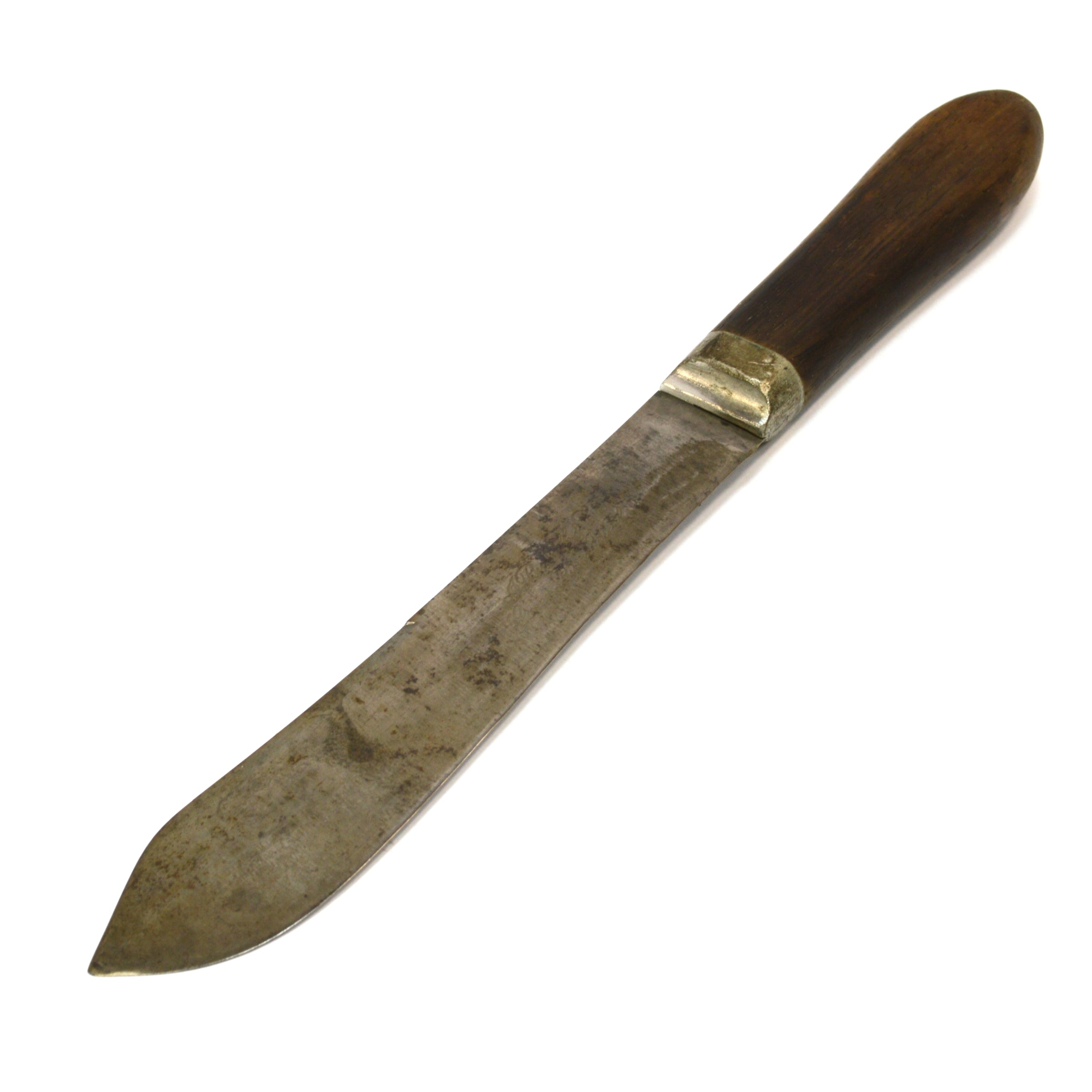 Vintage J. Russell Green River Works Knife with Script Logo & Pewter Bolstered Handle - Hunting, Camping, and Outdoor Survival Tool
