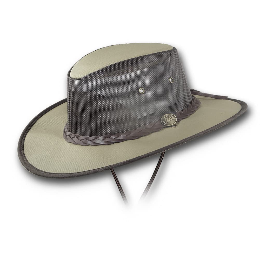 Barmah Hats Canvas Fedora Cooler Hat - Stylish Summer Sun Protection for Men & Women | Outdoor, Beach, Travel, and Casual Wear - Item 2057