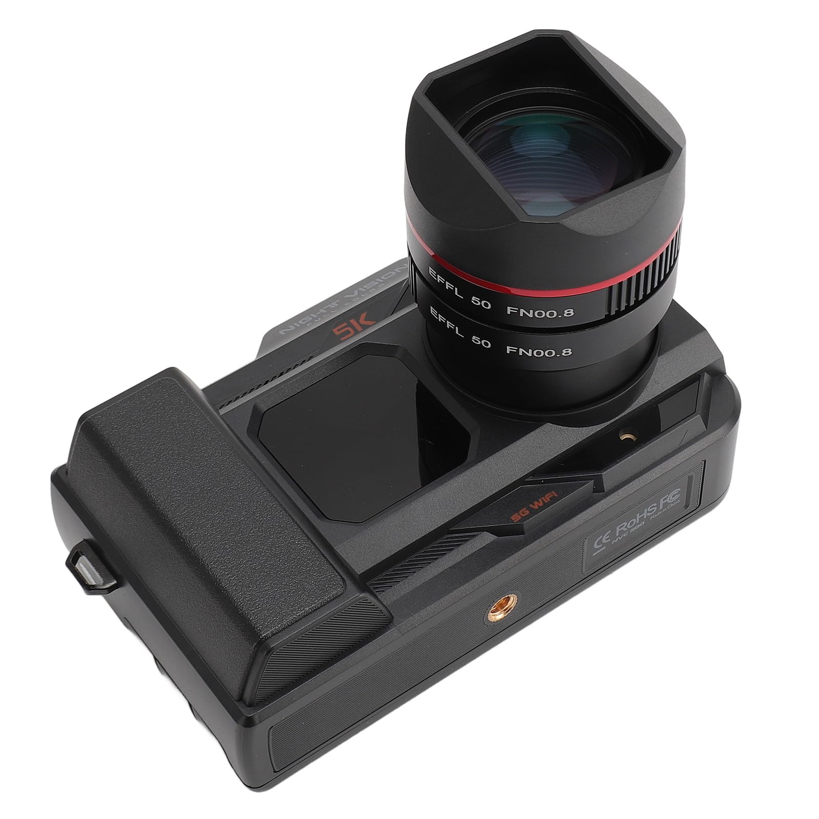 5K Digital Camera with 50MP 50x Zoom - 4in Screen Night Vision Travel Camera | 5G WiFi, 4800mAh Battery, Autofocus & UV Filter | Perfect for Vlogging, Travel Photography & Low Light Shooting