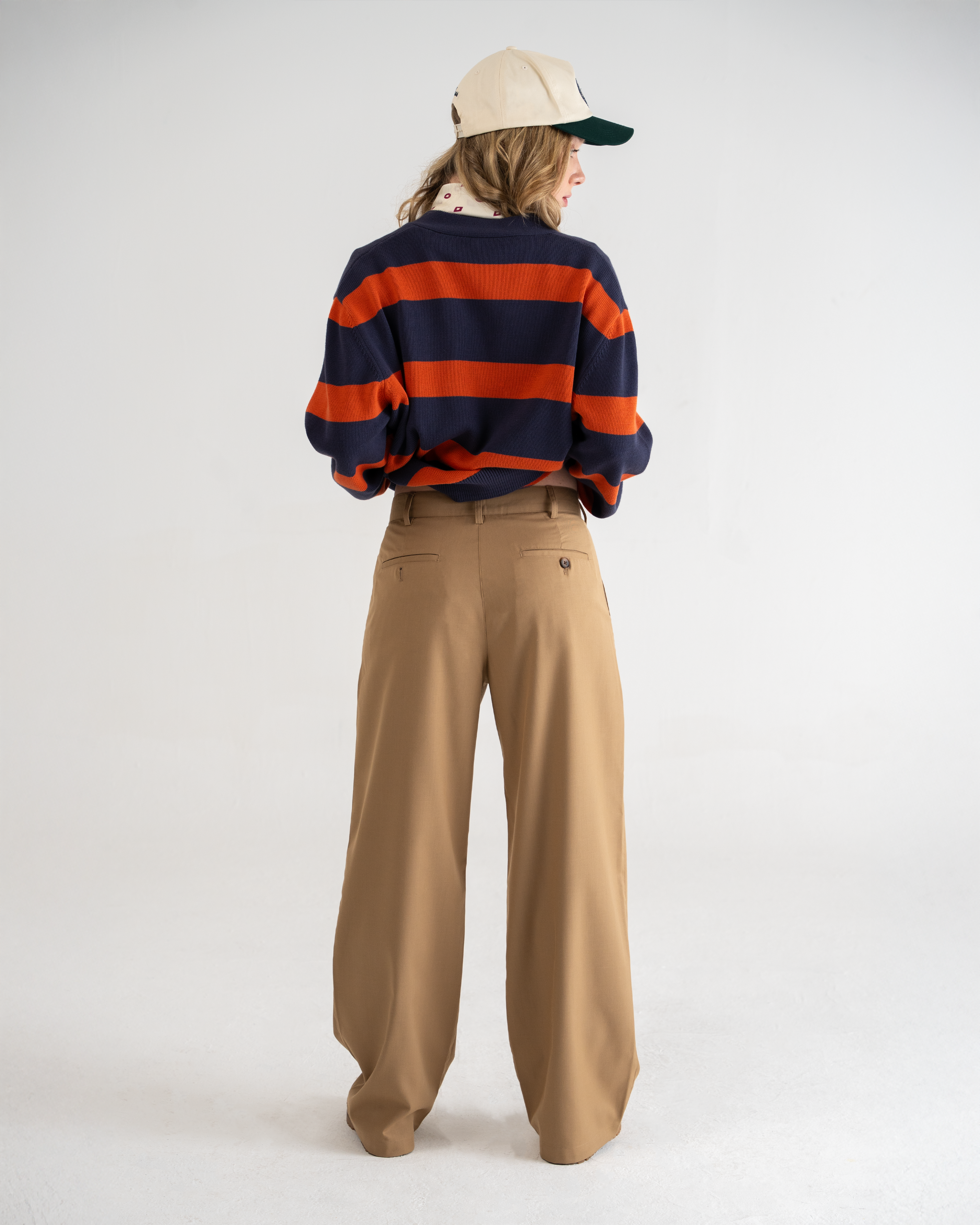 Vintage SoHo Pleated Pants for Women - High Waisted Wide Leg Trousers | Casual Office Wear, Desert Outfit, Retro Fashion