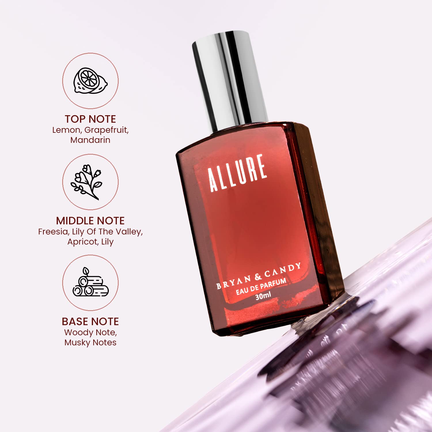 Bryan & Candy Allure EDP Perfume for Men - 30ml Long-Lasting Fresh & Soothing Cologne | Daywear, Office & Special Occasion Fragrance
