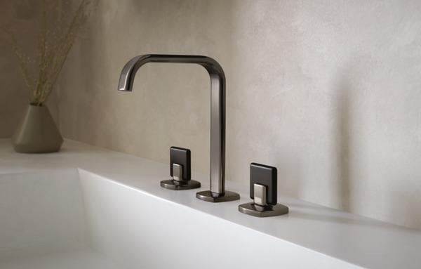 Brizo Allaria Widespread Bathroom Faucet Knob Handle Kit (Pair) - Brilliance Black Onyx / Matte Black HK5367 BNXBL | Perfect for Modern Bathroom Renovations & Luxury Home Upgrades