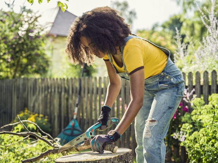 Gardena Premium Gardening Gloves for Woodworking & Tools - Durable & Comfortable for Gardening, Landscaping & DIY Projects