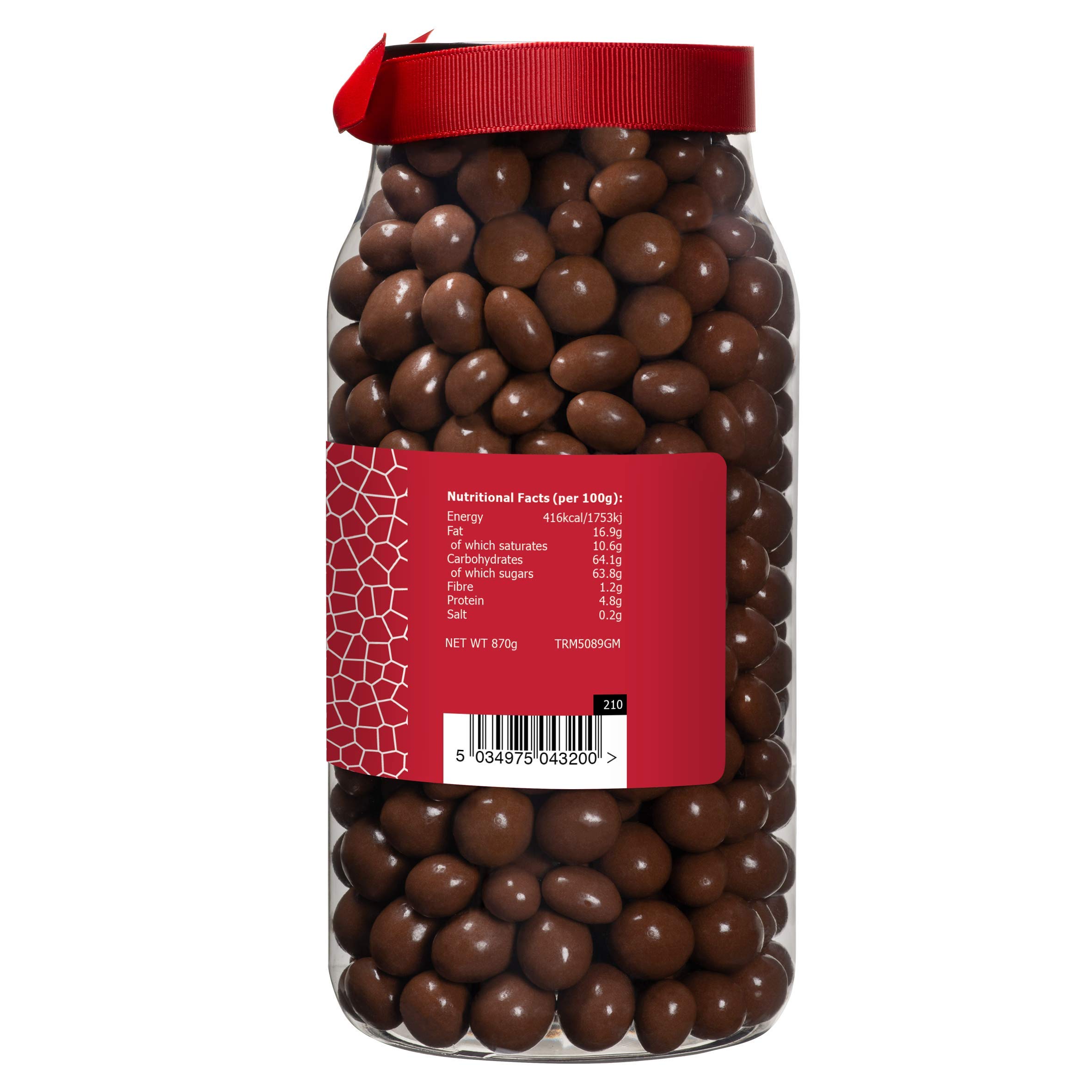 Rita Farhi Milk Chocolate Covered Raisins Gourmet Jar 870g - Premium Chocolate Snack for Gifts, Parties & Dessert Toppings