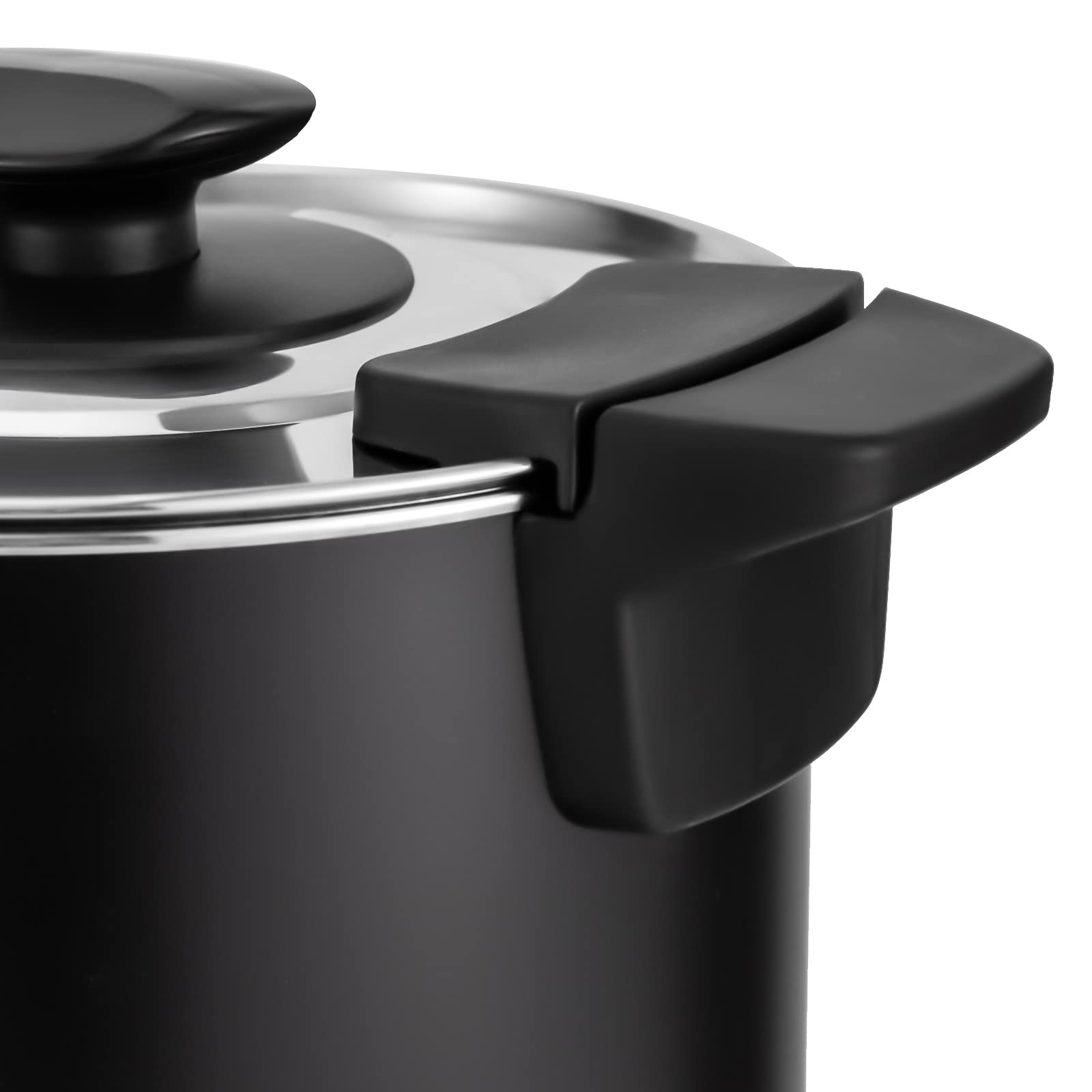 Commercial 304 Stainless Steel Coffee Urn - 50 Cup Large Capacity Coffee Maker with Plastic Filter, Double-Wall Insulation for Heat Retention, 8L (1KW) - Perfect for Offices, Catering Events, and Large Gatherings