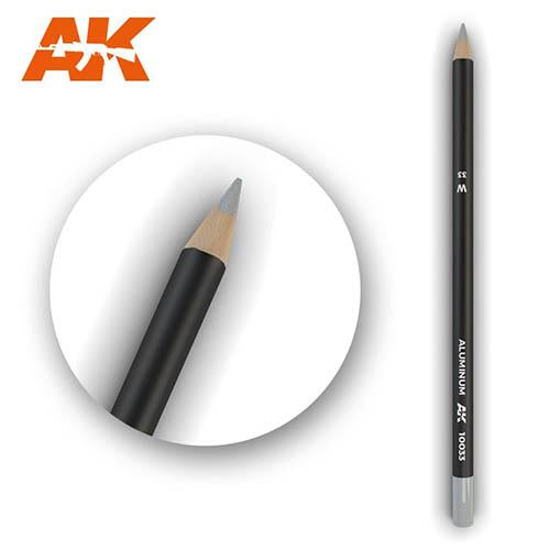 AK Interactive AK10033 Weathering Pencil Aluminum - Model Painting & Weathering Effects for Miniatures, Dioramas & Scale Models - Perfect for Realistic Rust, Dirt & Wear Effects