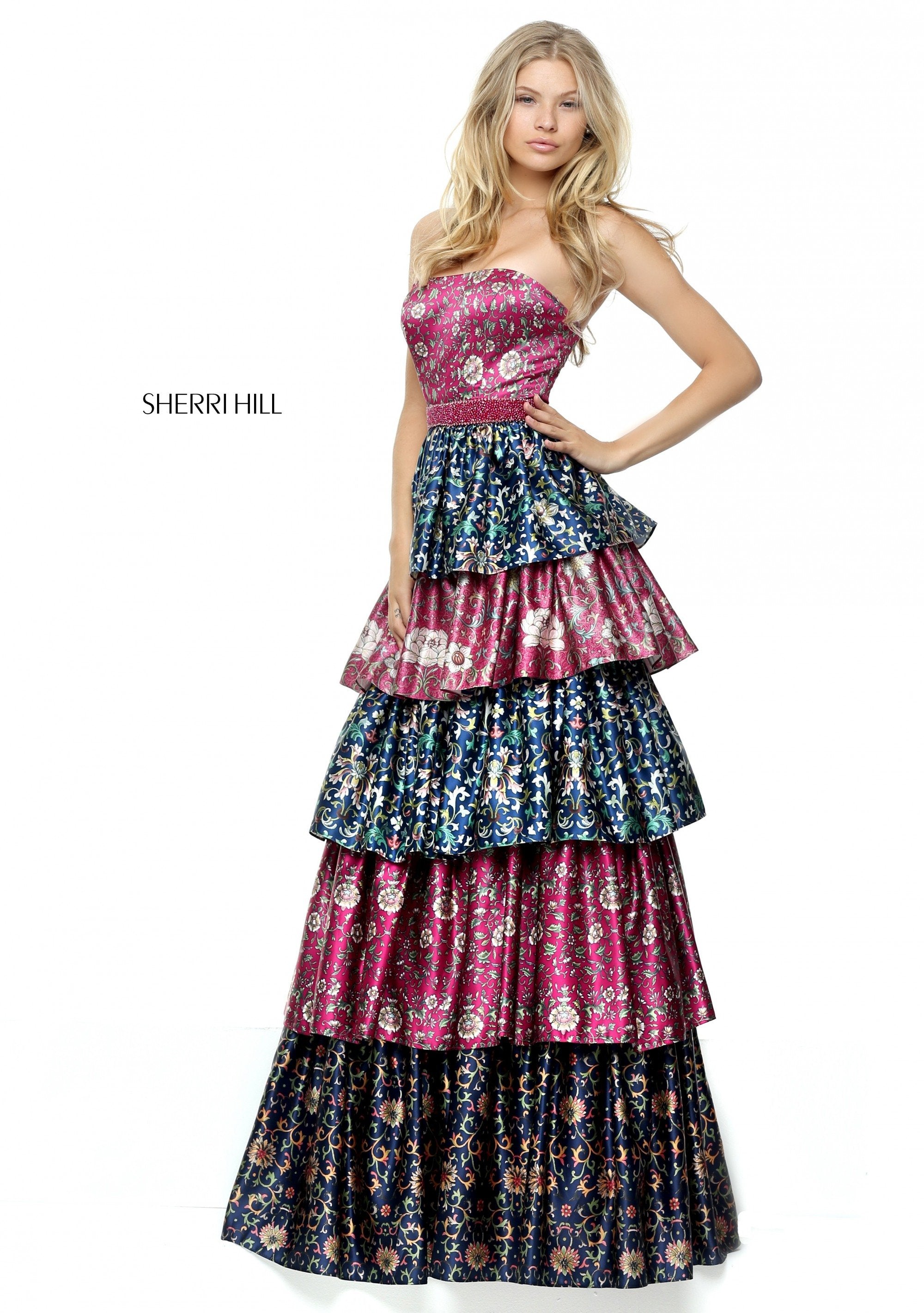 plum/navy print
